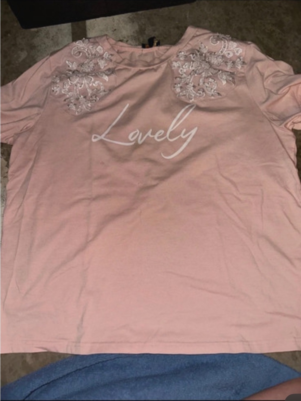 Women's Ontwelfth Pink Embellished
Rhinestone Top Size XL